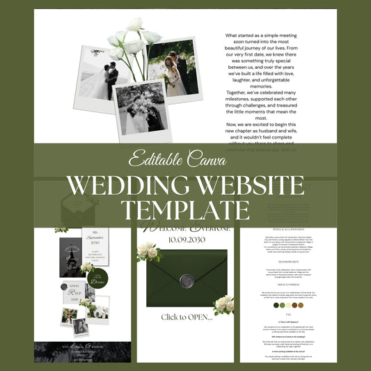 Moody Vintage Romance Wedding Website Template MOOD-010