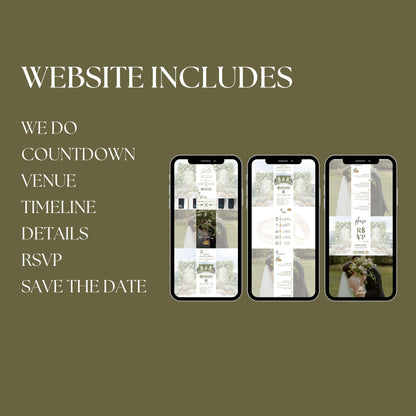 Minimalist Wedding Website Template with Countdown MINI-008