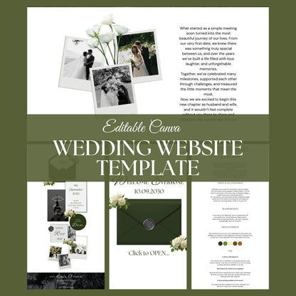 Moody Vintage Romance Wedding Website Template MOOD-010