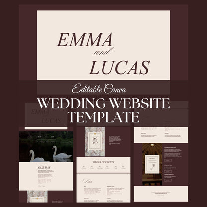 Vintage Prep Wedding Website Templates with RSVP VP-018