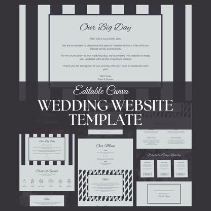 Moody Vintage Wedding Website Templates with RSVP MVC-019
