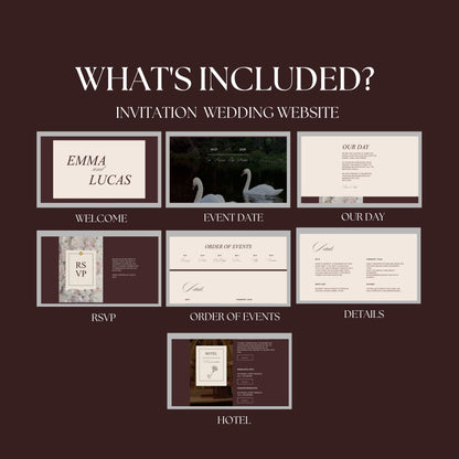 Vintage Prep Wedding Website Templates with RSVP VP-018