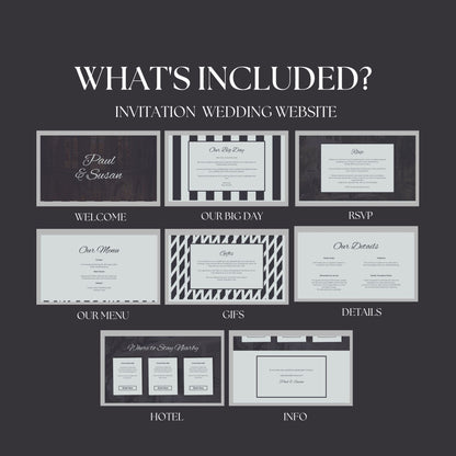 Moody Vintage Wedding Website Templates with RSVP MVC-019