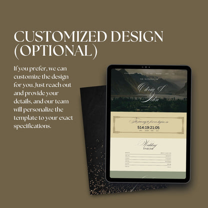 Vintage Romance Wedding Website Template VINT-005