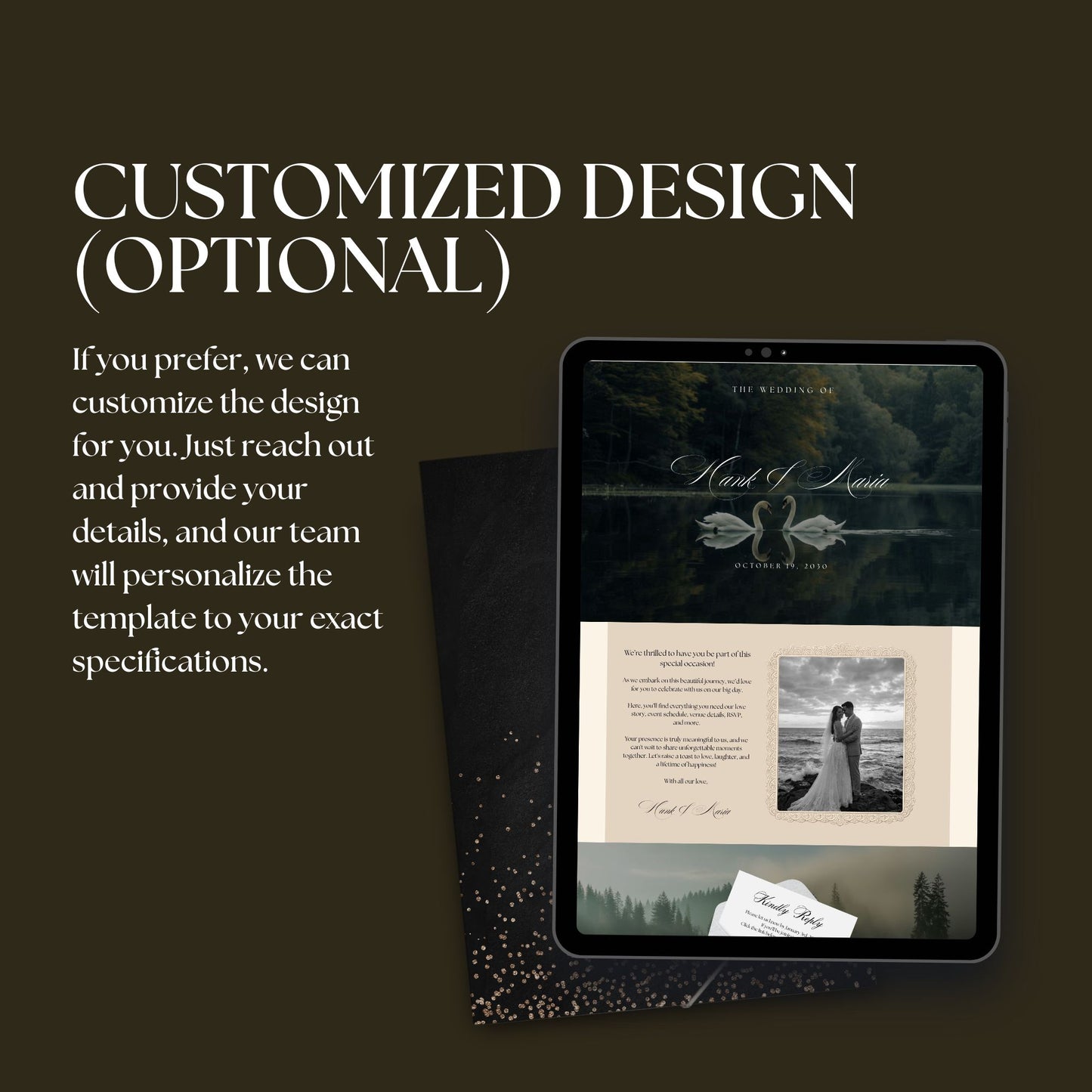 Old Money Wedding Website Template with RSVP OLD-006