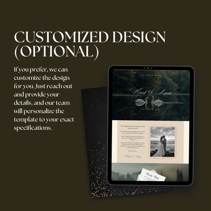 Old Money Wedding Website Template with RSVP OLD-006