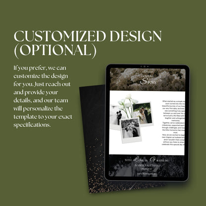 Moody Vintage Romance Wedding Website Template MOOD-010