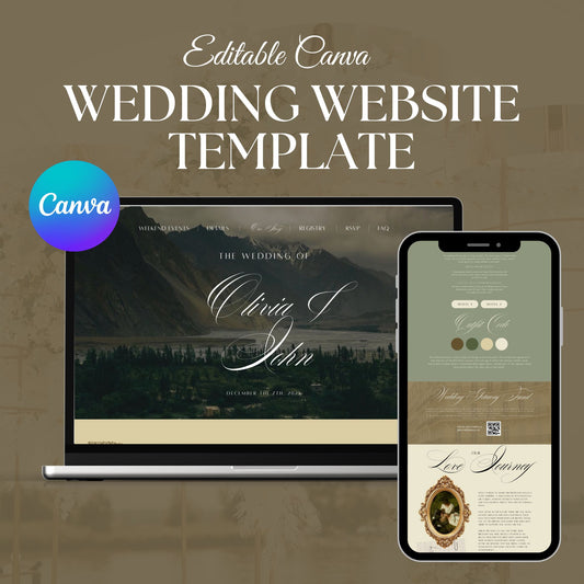 Vintage Romance Wedding Website Template VINT-005