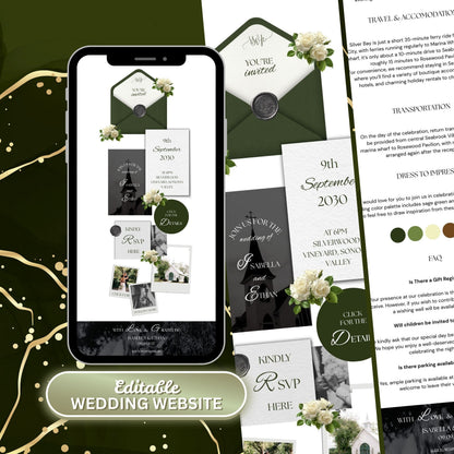 Moody Vintage Romance Wedding Website Template MOOD-010