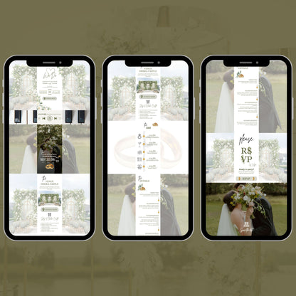 Minimalist Wedding Website Template with Countdown MINI-008