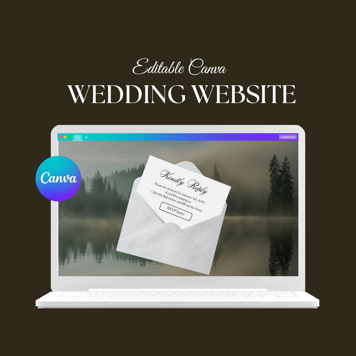 Old Money Wedding Website Template with RSVP OLD-006