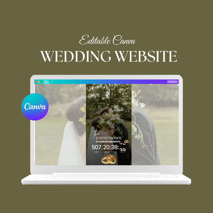 Minimalist Wedding Website Template with Countdown MINI-008