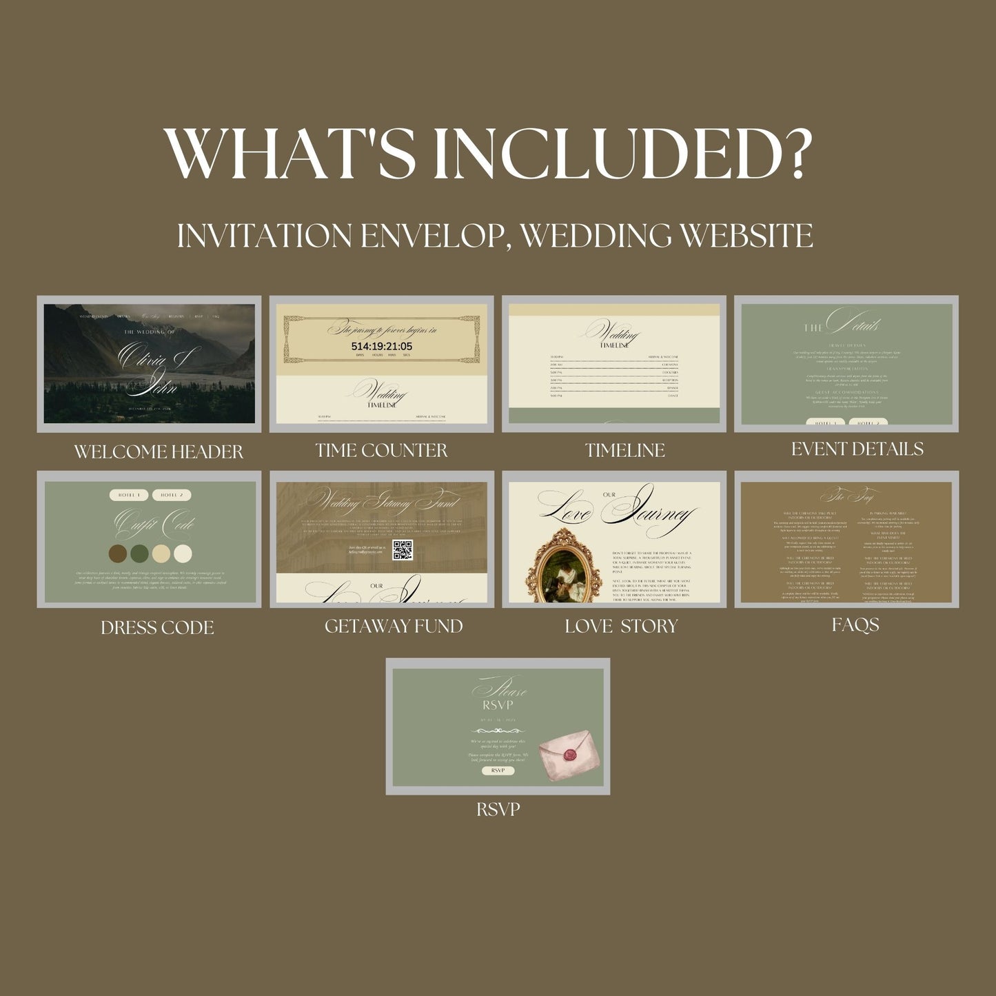 Vintage Romance Wedding Website Template VINT-005