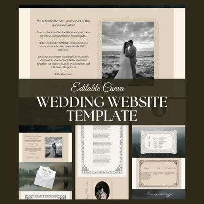 Old Money Wedding Website Template with RSVP OLD-006