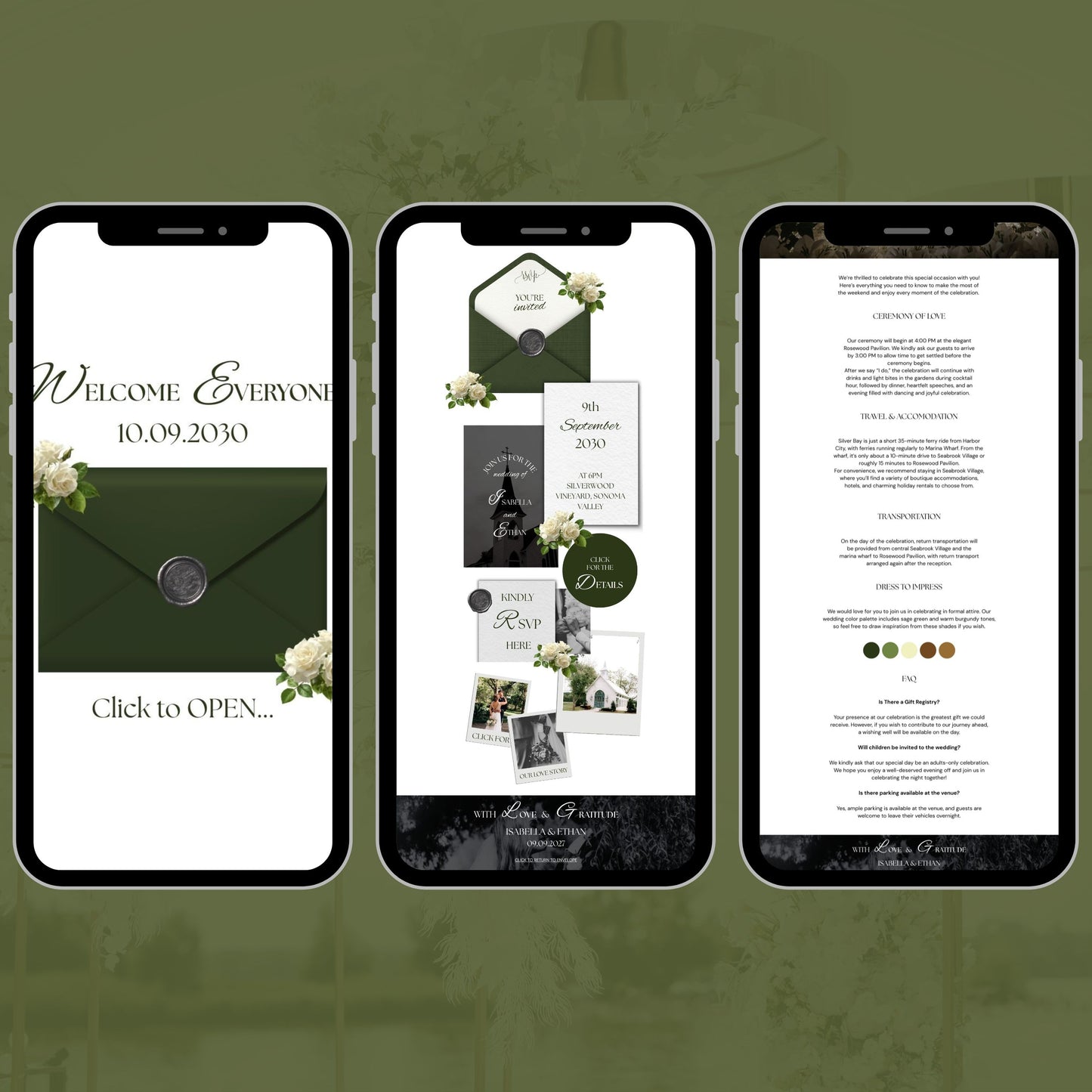 Moody Vintage Romance Wedding Website Template MOOD-010