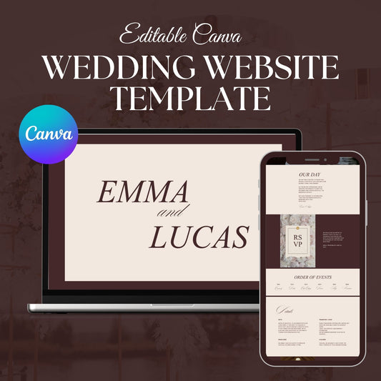 Vintage Prep Wedding Website Templates with RSVP VP-018