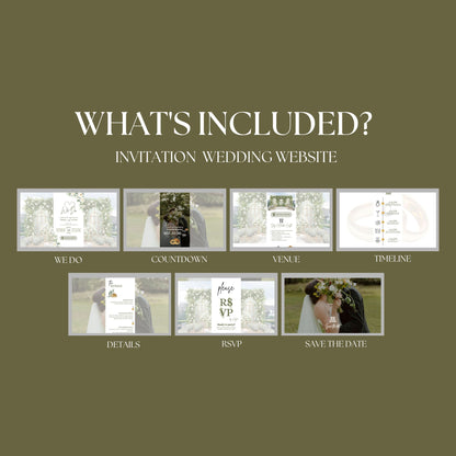 Minimalist Wedding Website Template with Countdown MINI-008