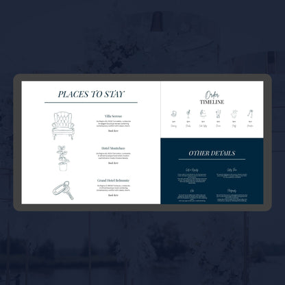 Classic Black Tie Wedding Website Templates CBT-017
