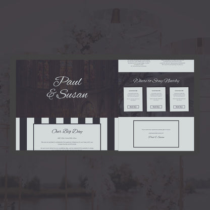 Moody Vintage Wedding Website Templates with RSVP MVC-019